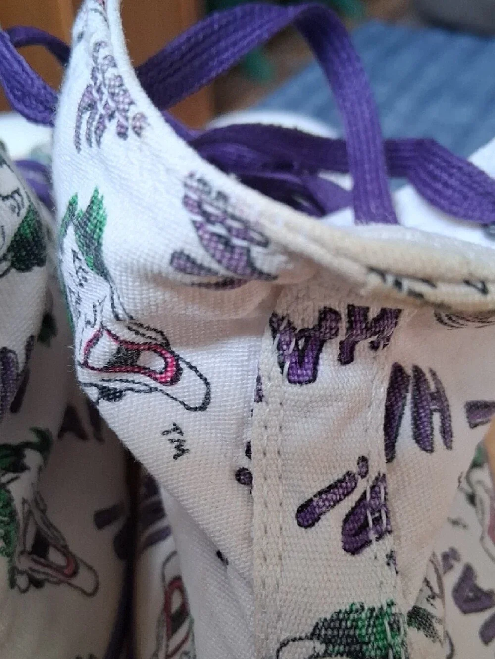 Converse DC Comics 1989 The Joker Canvas High-Tops w/Purple Laces M 6, W 7.5 VTG - Picture 6 of 7
